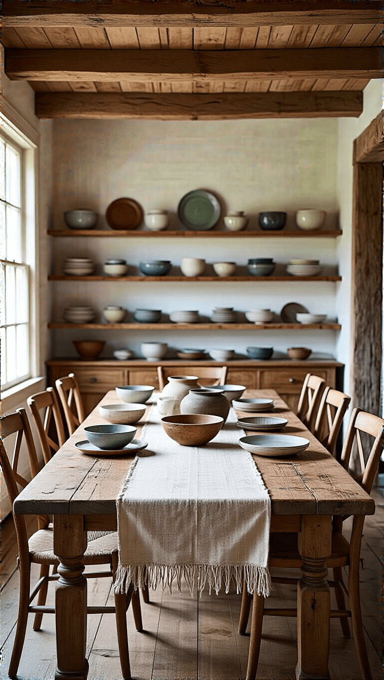4009rustic Dining Room Natural Light