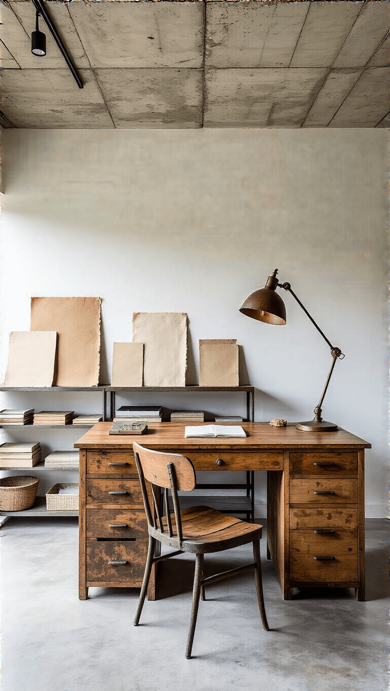 4014minimal Industrial Office Patina