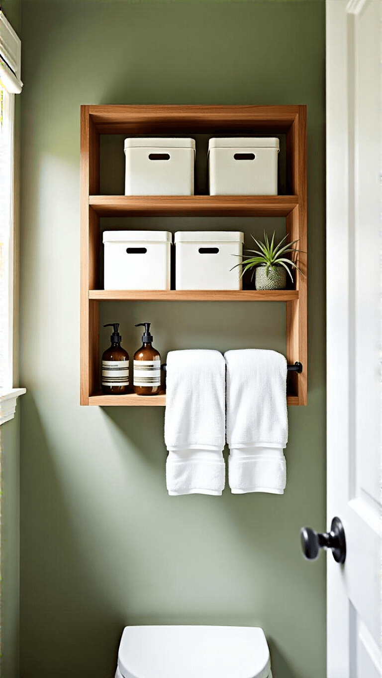 4021modern Teak Bathroom Storage