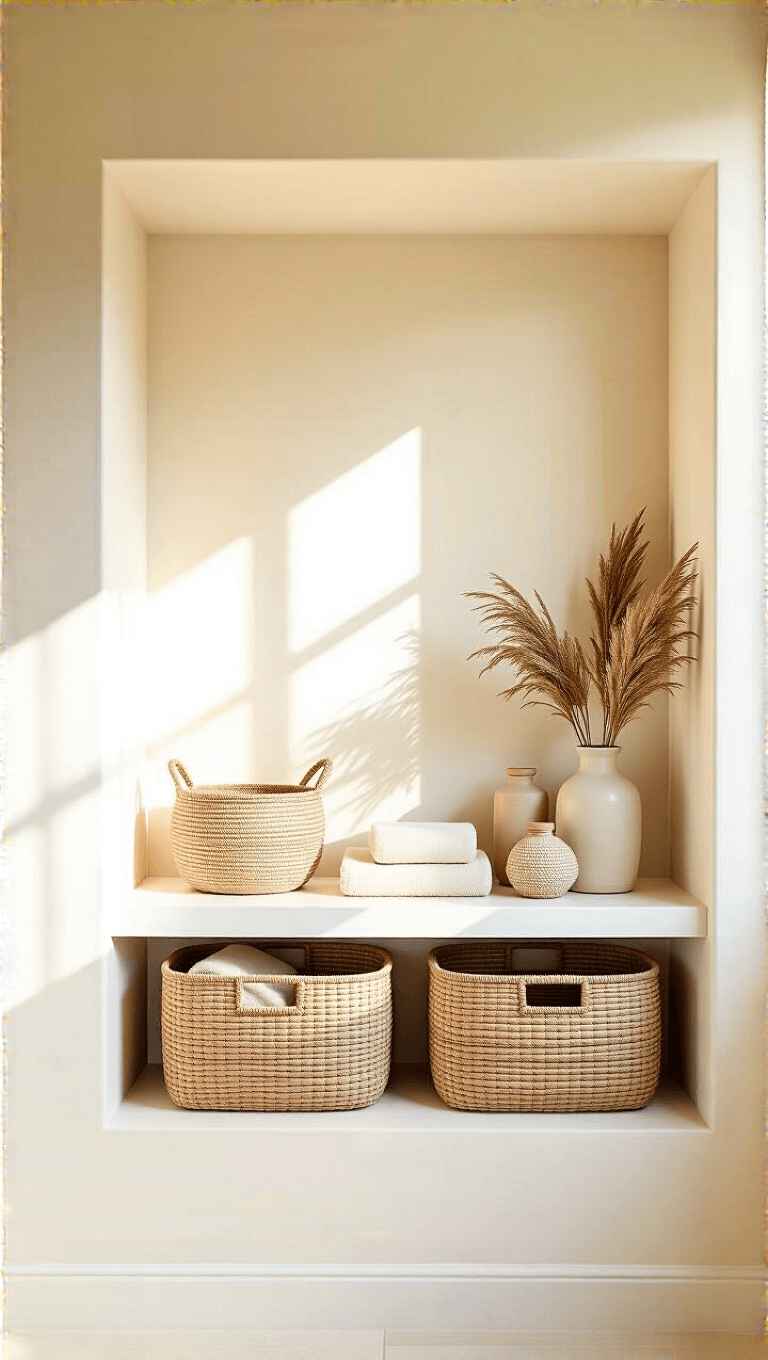 4026modern Bathroom Shelf Alcove Storage
