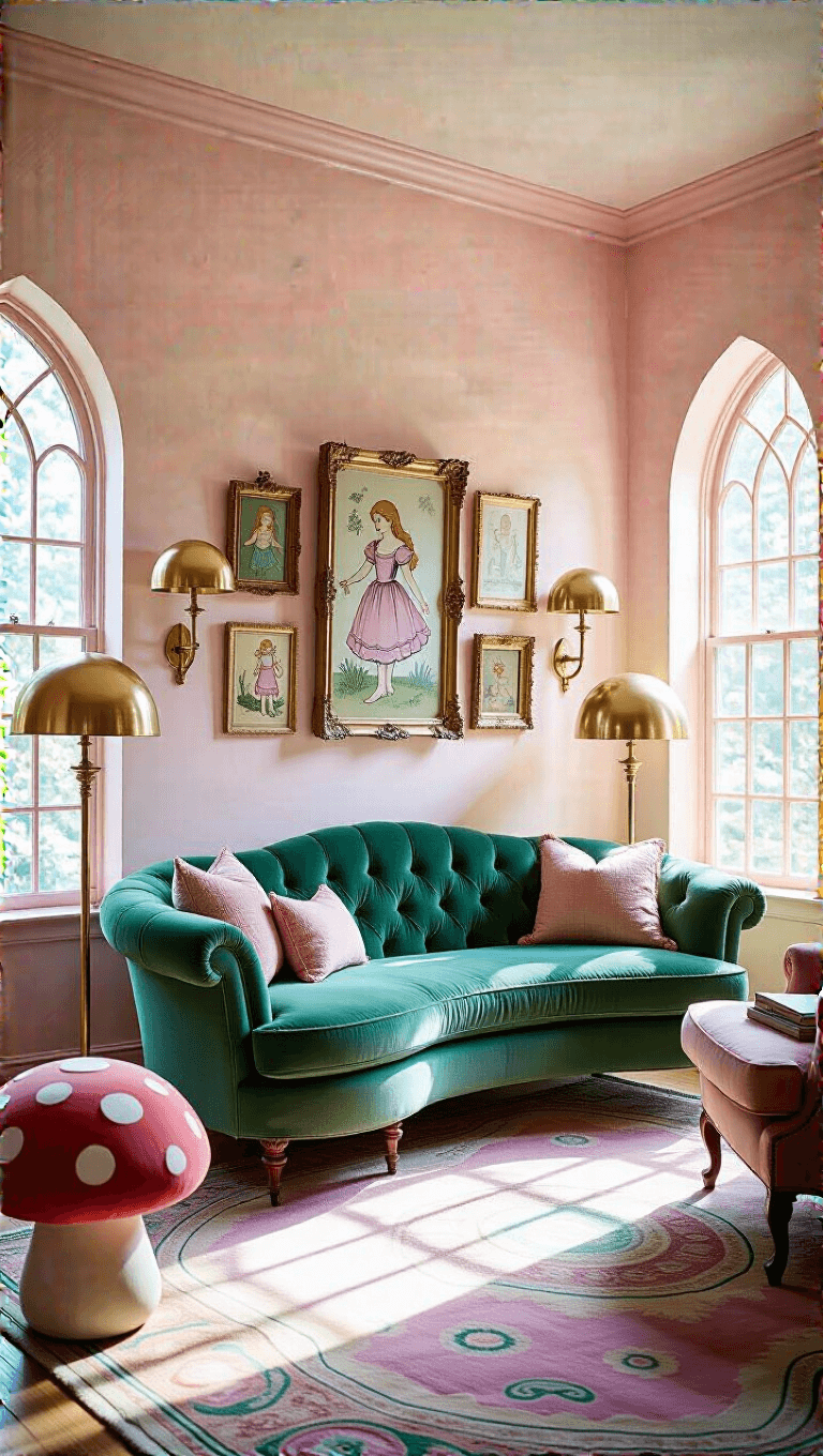 4030whimsical Pink Fairytale Livingroom