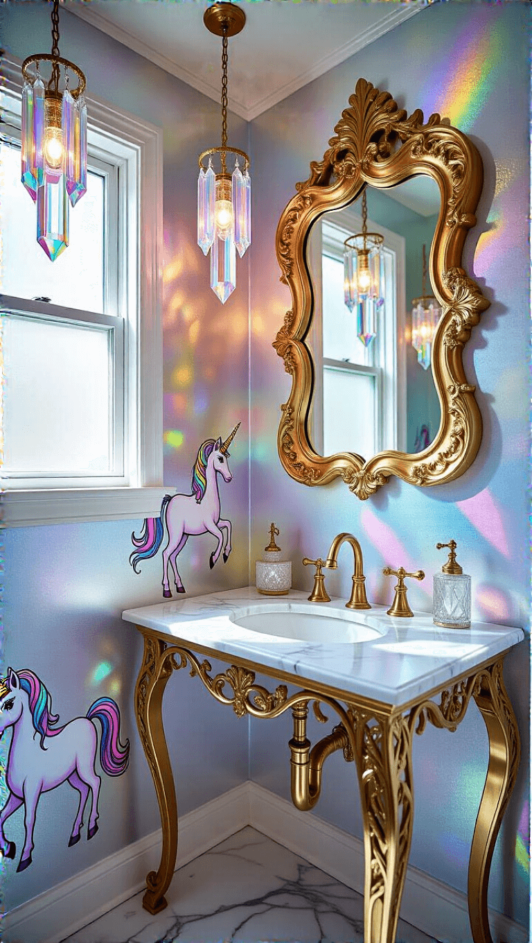 4034magical Unicorn Powder Room