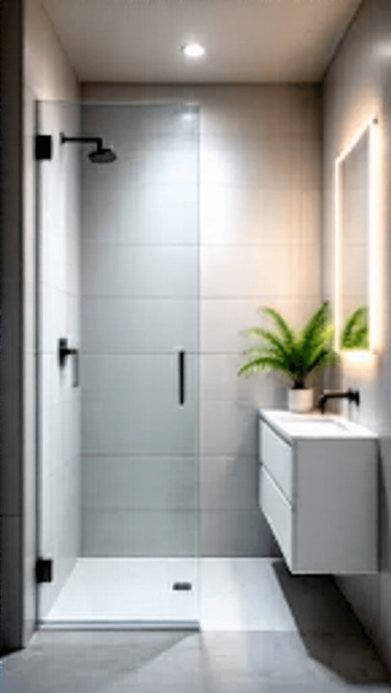 4073minimalist Spa Bathroom Floating Storage