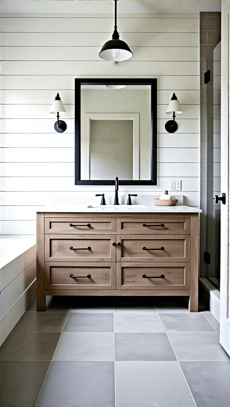 4076modern Farmhouse Bathroom Design