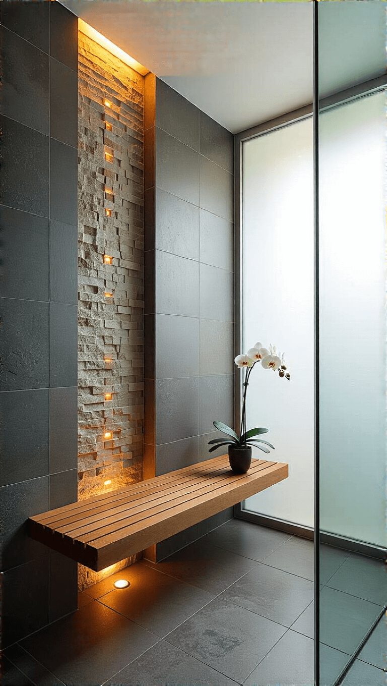 4077zen Stone Teak Bathroom Design