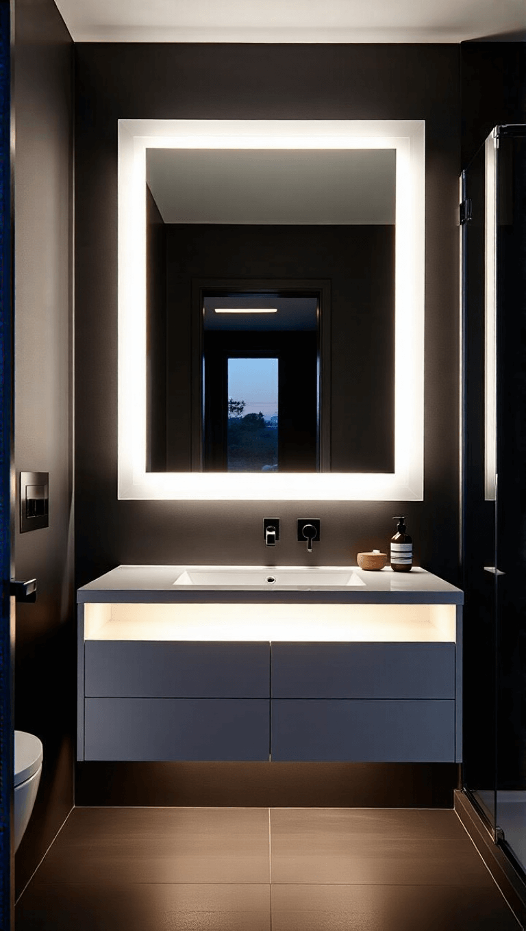 4080luxe Dark Bathroom Dusk Lighting