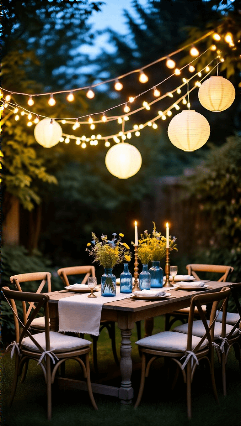 4094rustic Garden Dusk Tablescape