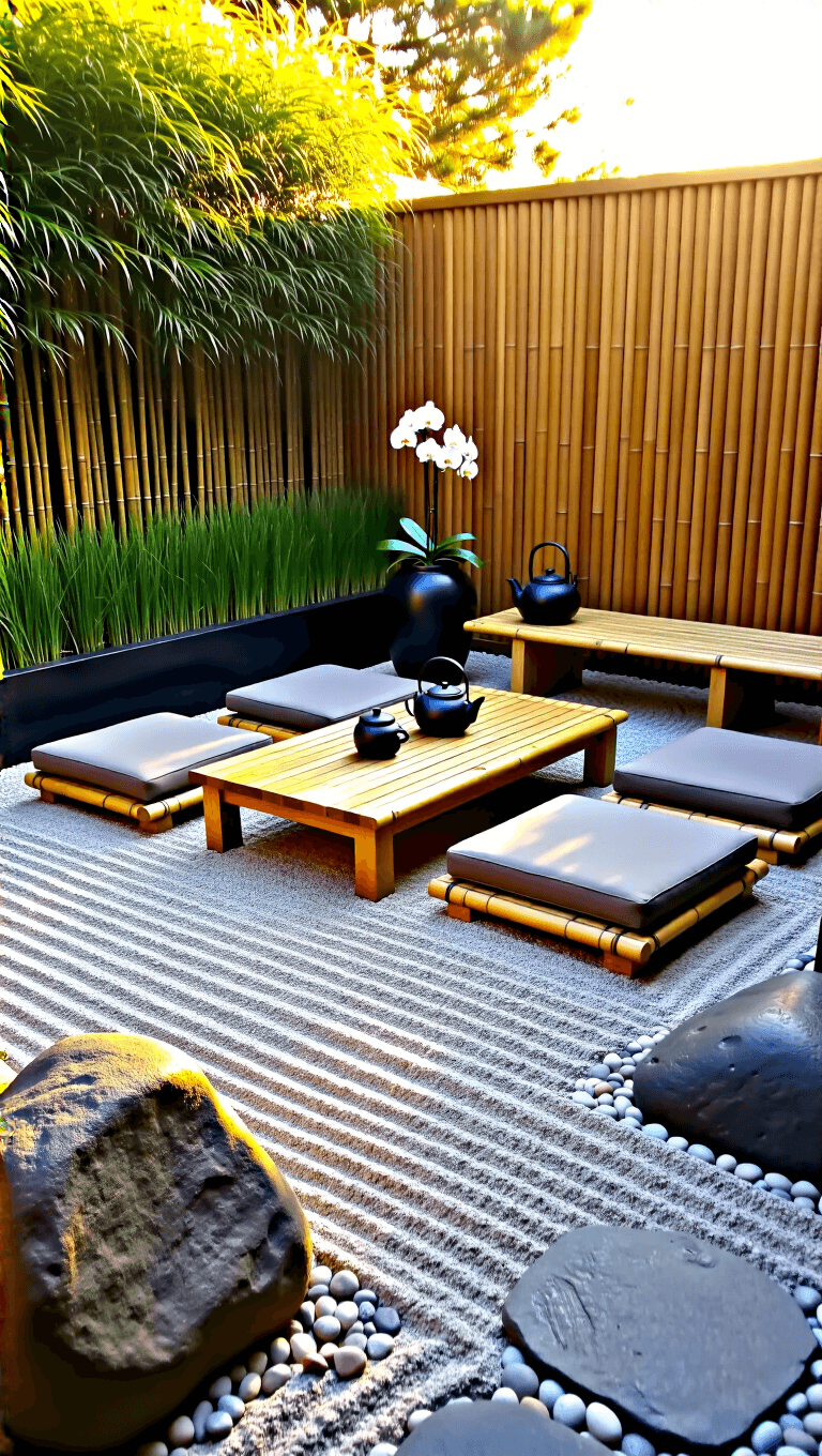 4109zen Garden Patio Morning Light
