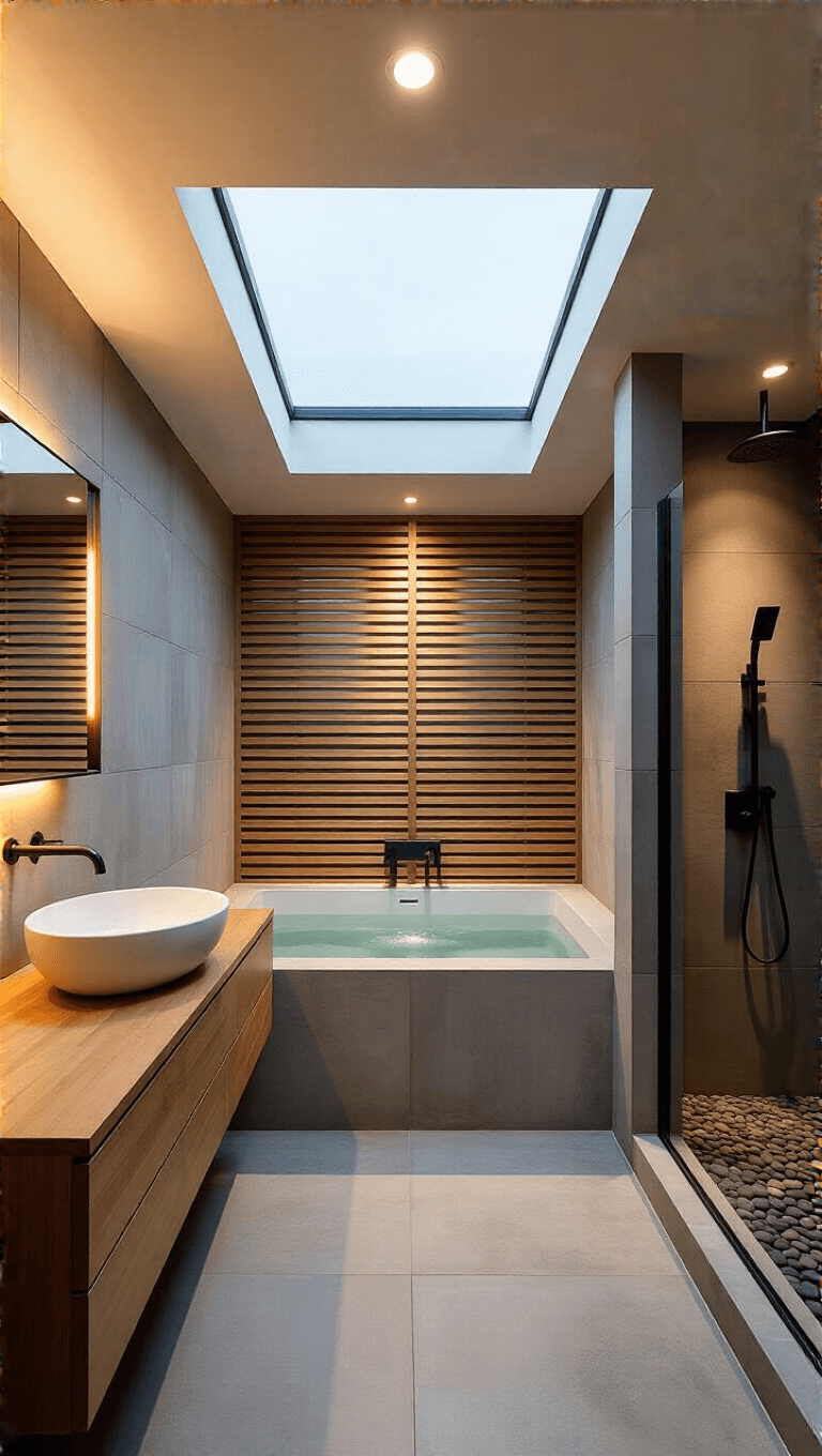 4122modern Zen Bathroom Dusk