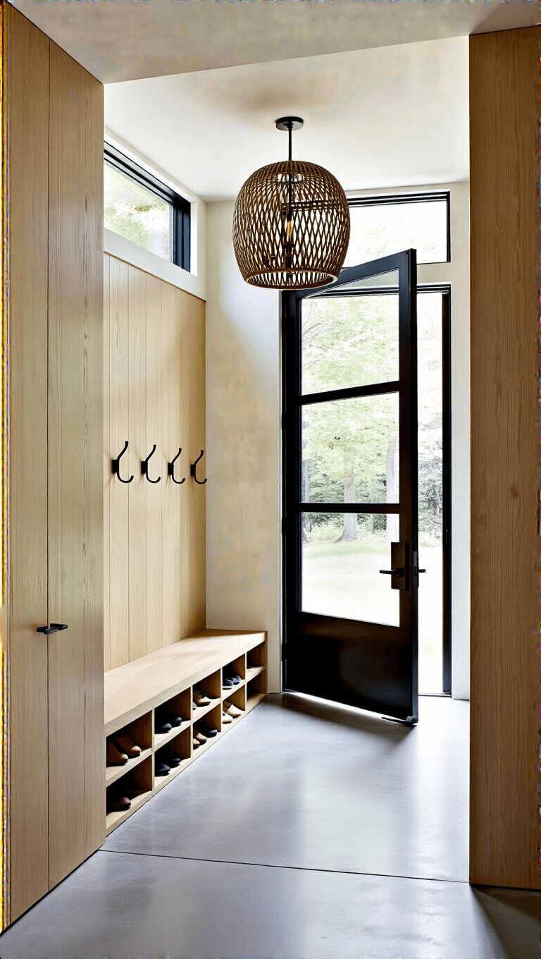 4125modern Entryway Storage Pivot Door