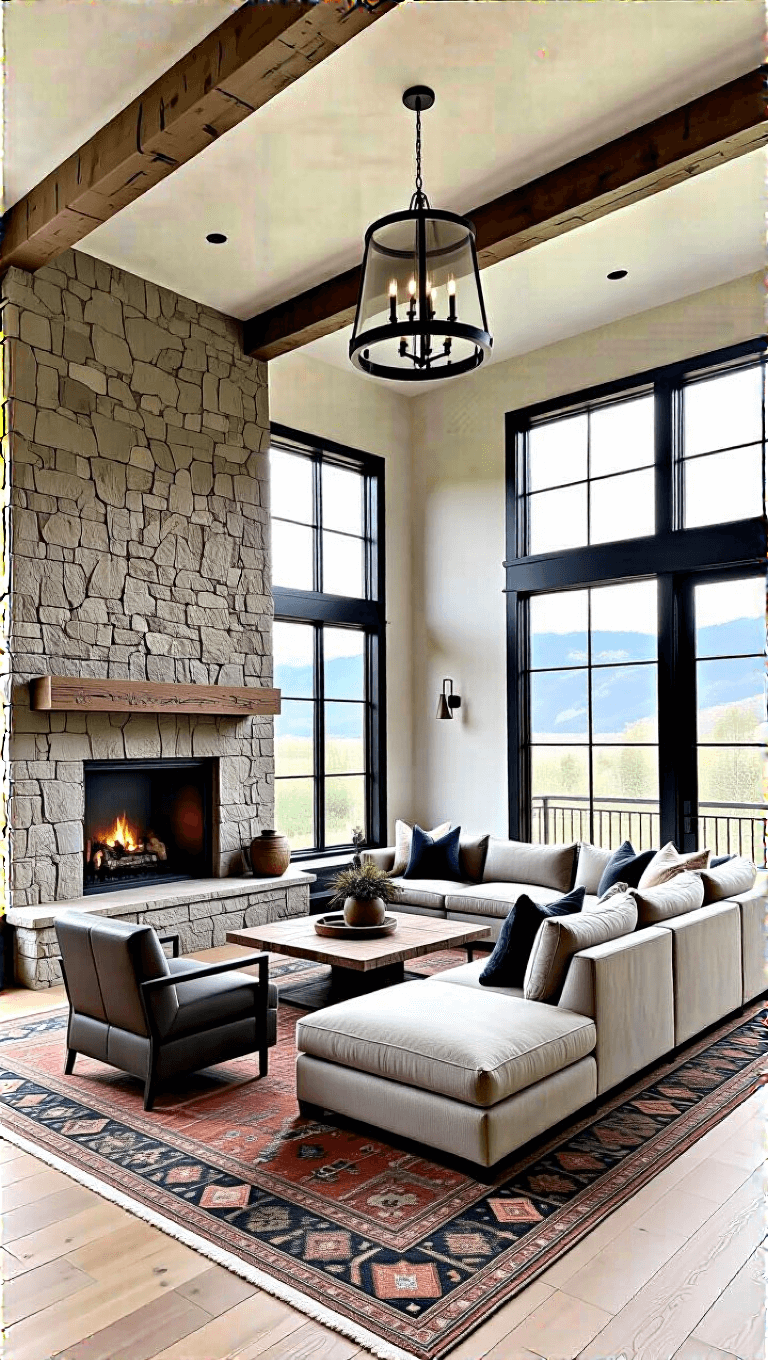4131modern Farmhouse Great Room Mountain View