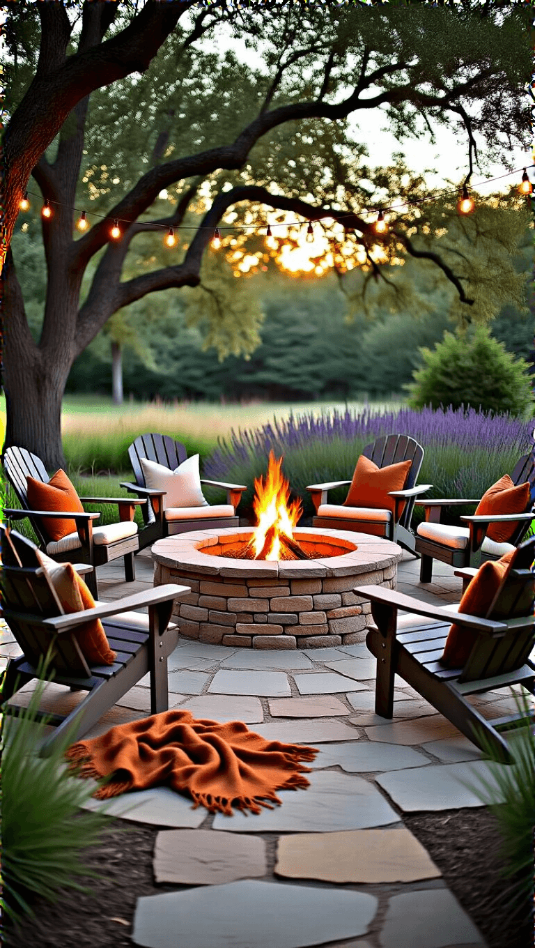 4153twilight Backyard Firepit Scene