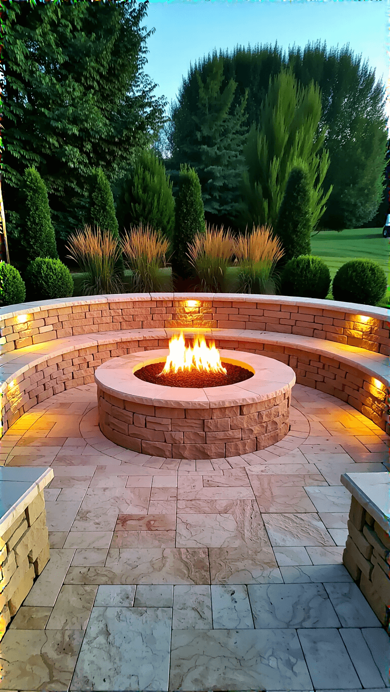 4157masonry Firepit Sunset Seating