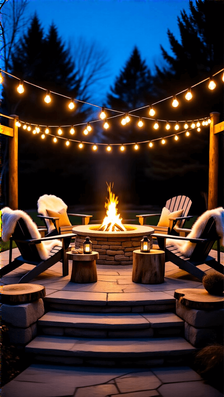 4158cozy Firepit Gathering Night