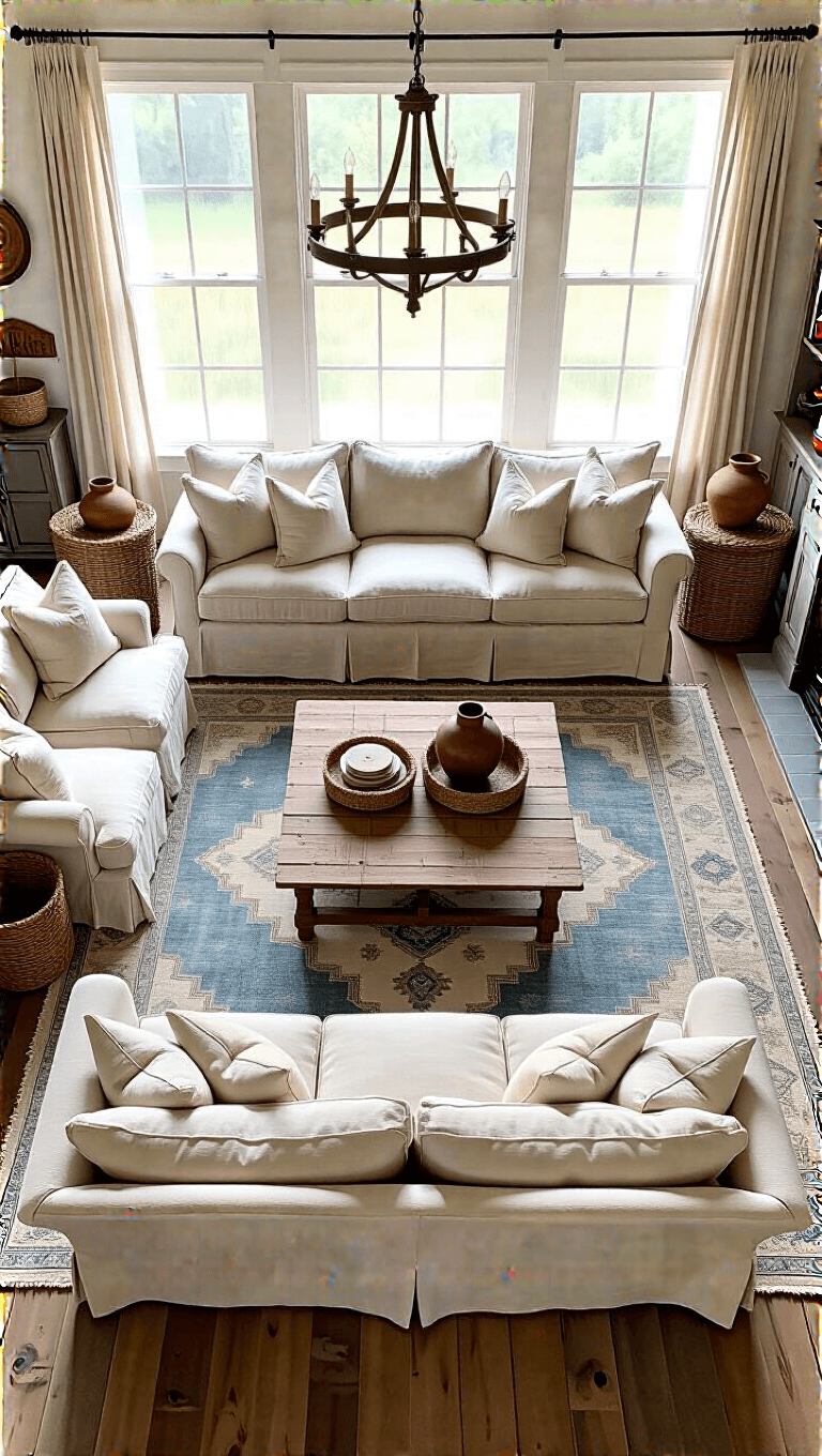 4162farmhouse Living Room Overhead Morning