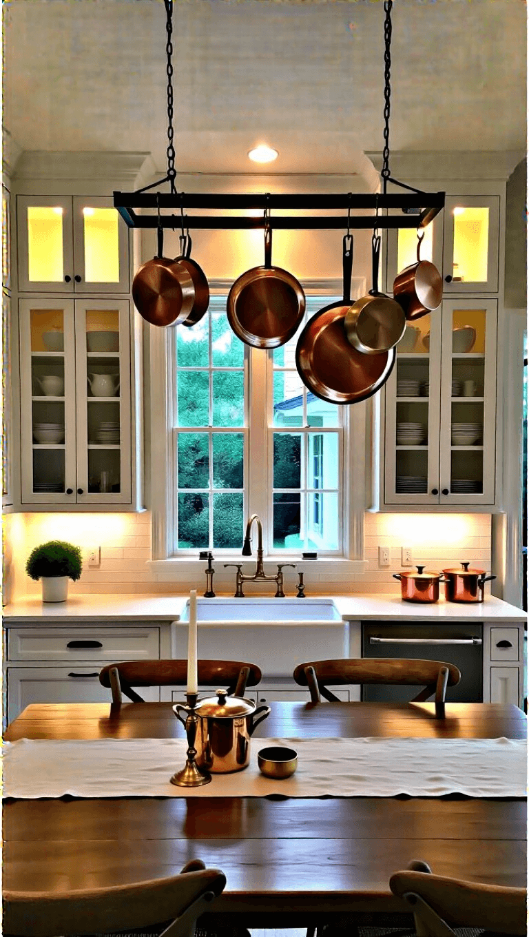 4189elegant Farmhouse Kitchen Evening Dining
