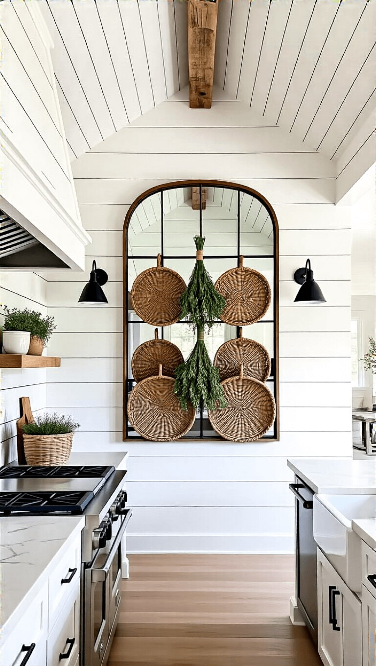 4202modern Farmhouse Kitchen Shiplap Mirror