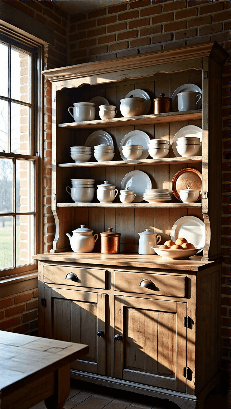 4203rustic Kitchen Hutch Dawn