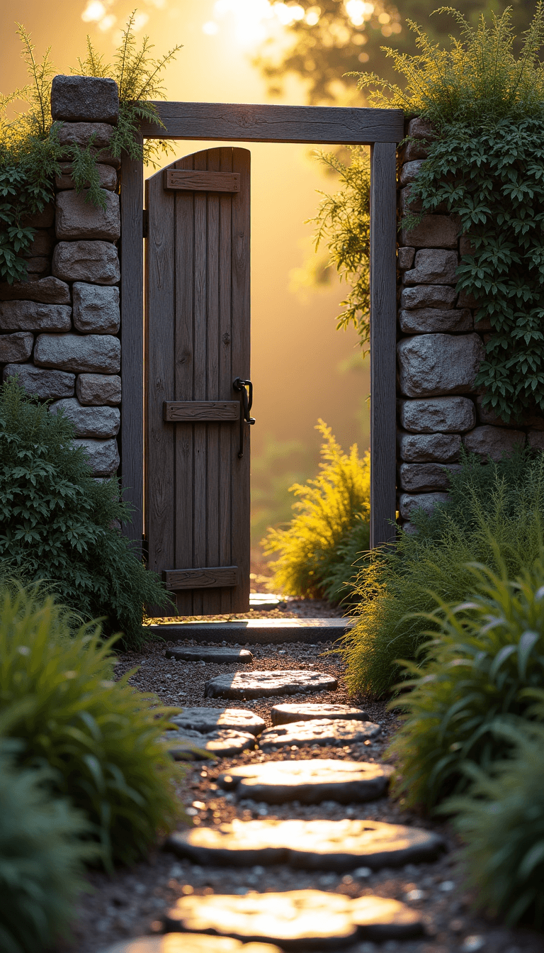 Wabi-Sabi Garden Design: Embracing Imperfect Natural Beauty 4866misty Garden Gateway Dawn