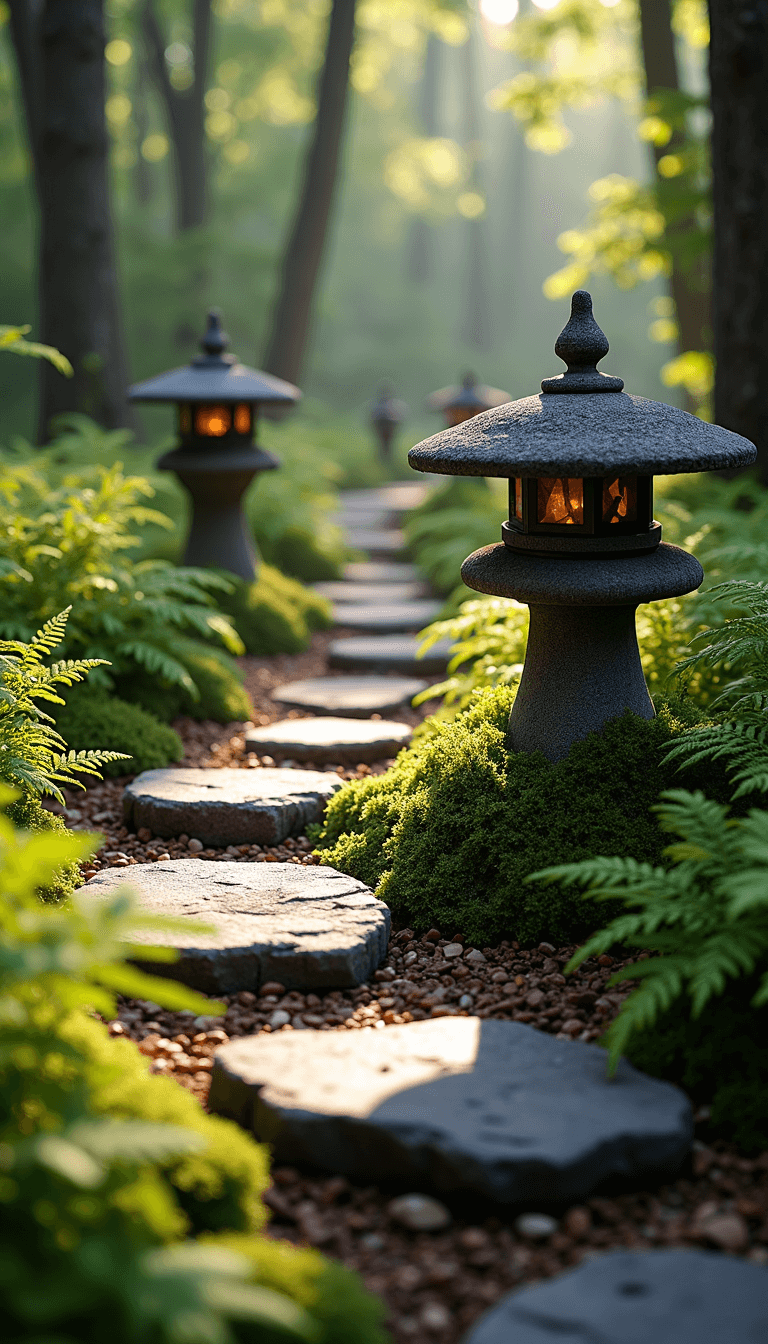 Wabi-Sabi Garden Design: Embracing Imperfect Natural Beauty 4868mossy Lantern Garden Dawn