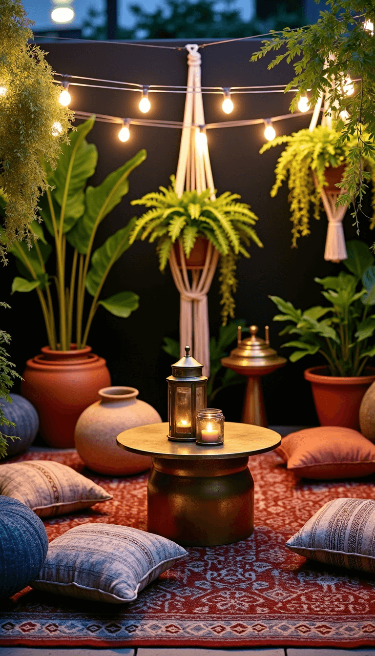 4894boho Patio Twilight Sanctuary