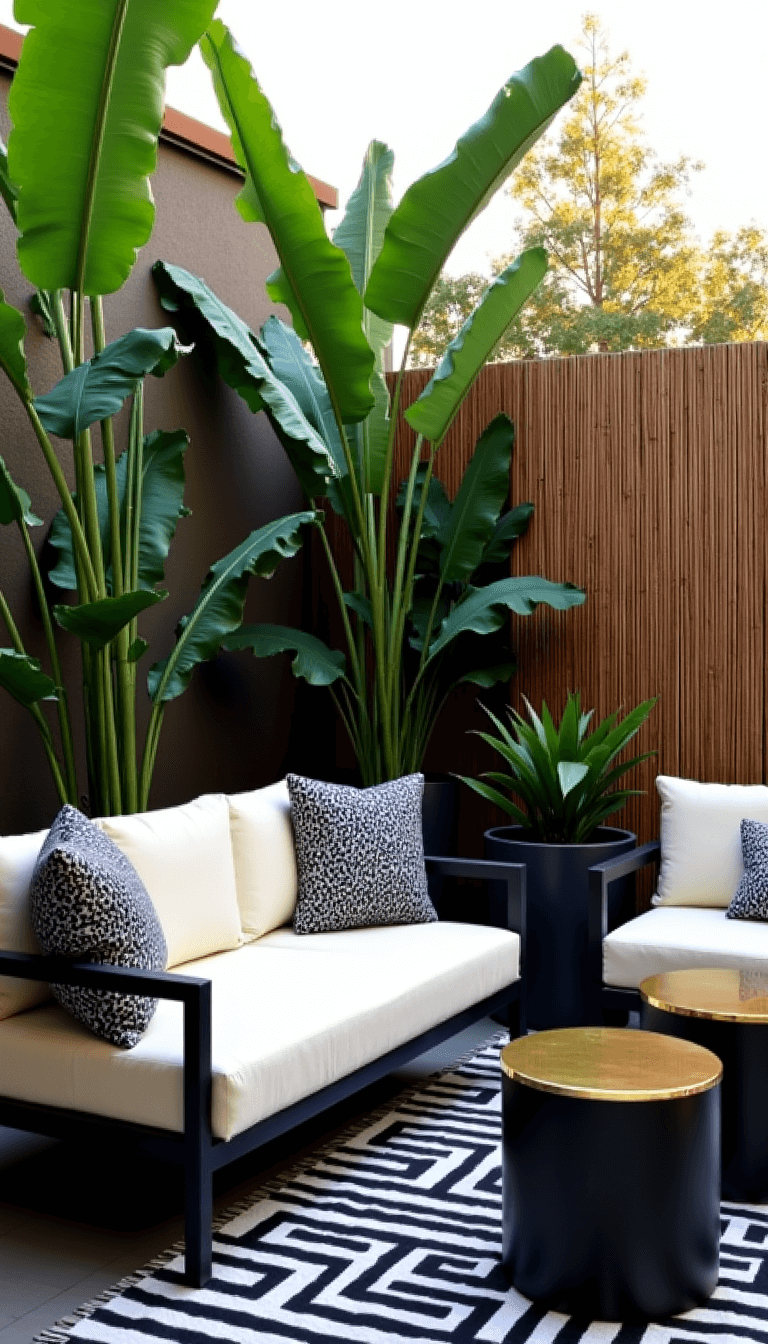 4901tropical Modern Patio Golden Hour