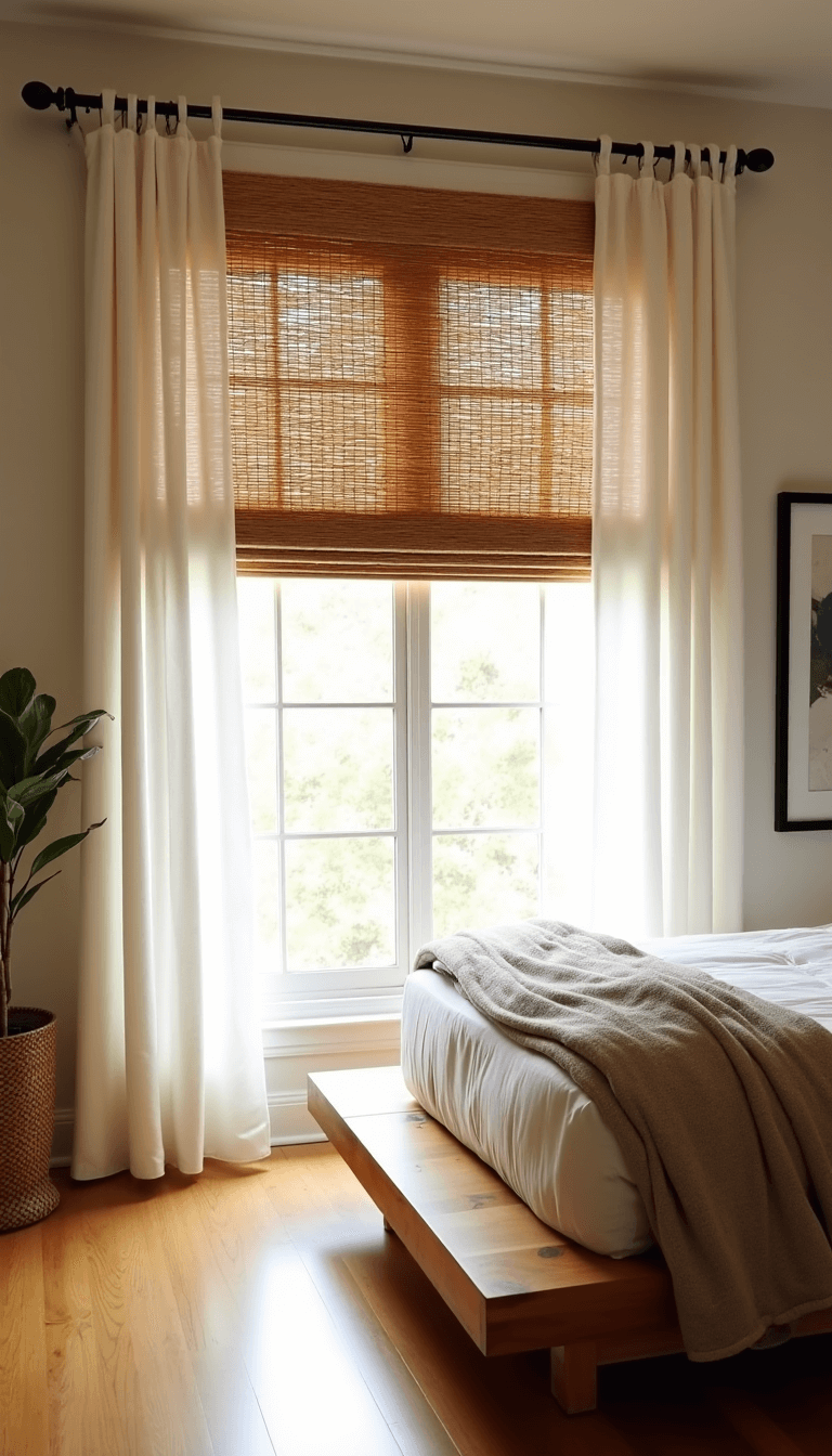 4907modern Boho Bedroom Rattan Windows