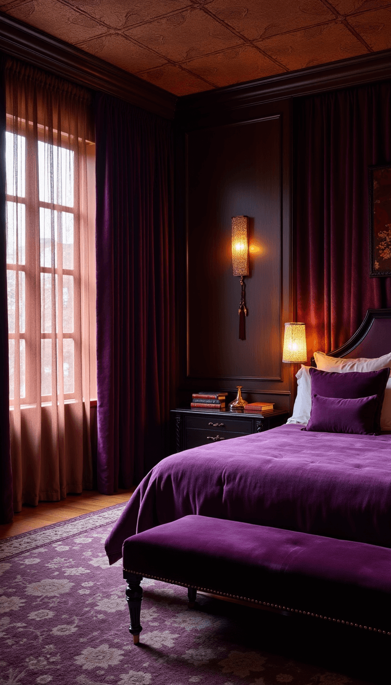 4908velvet Amethyst Bedroom Moody