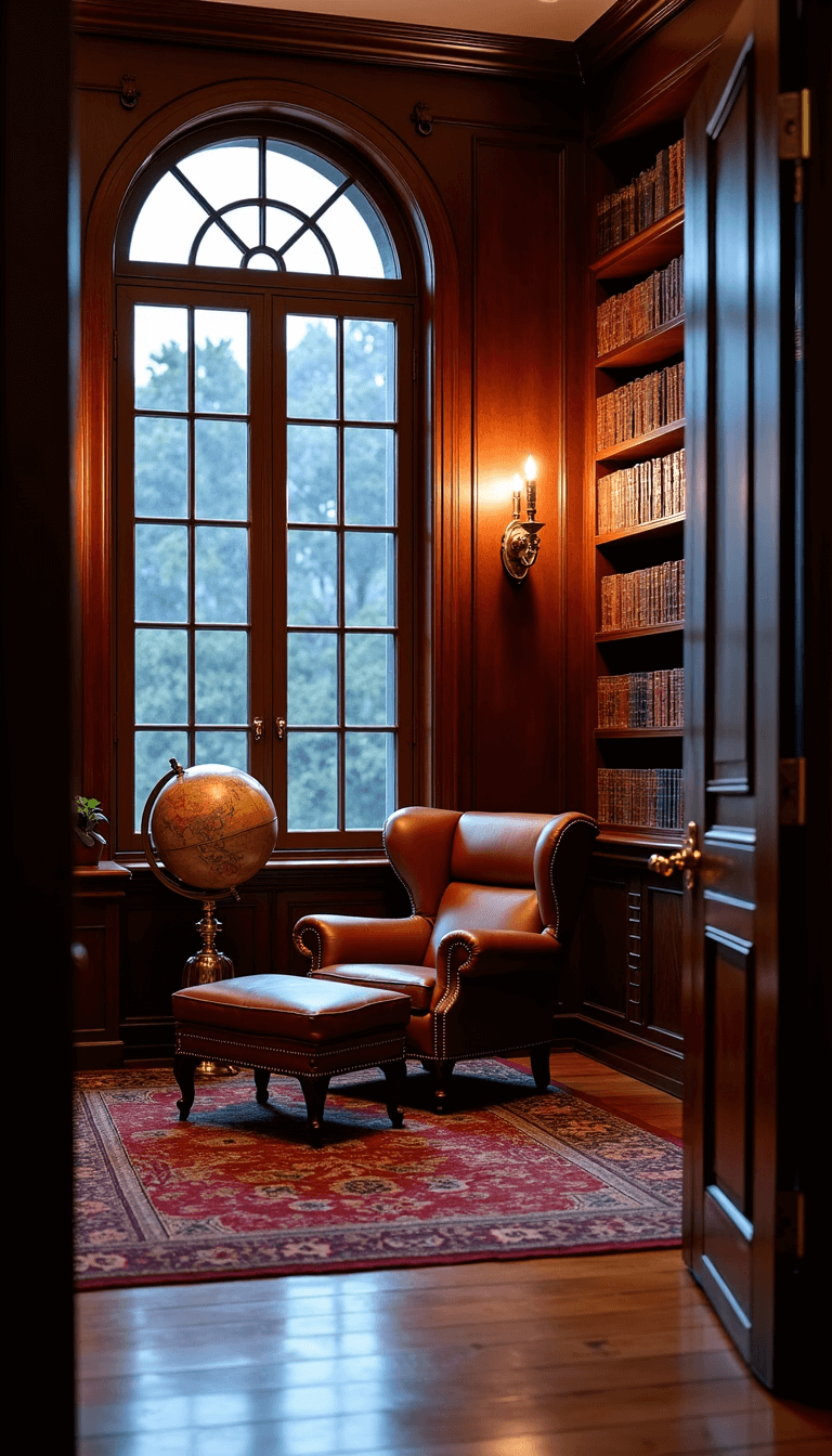4916mahogany Library Nook Bluehour