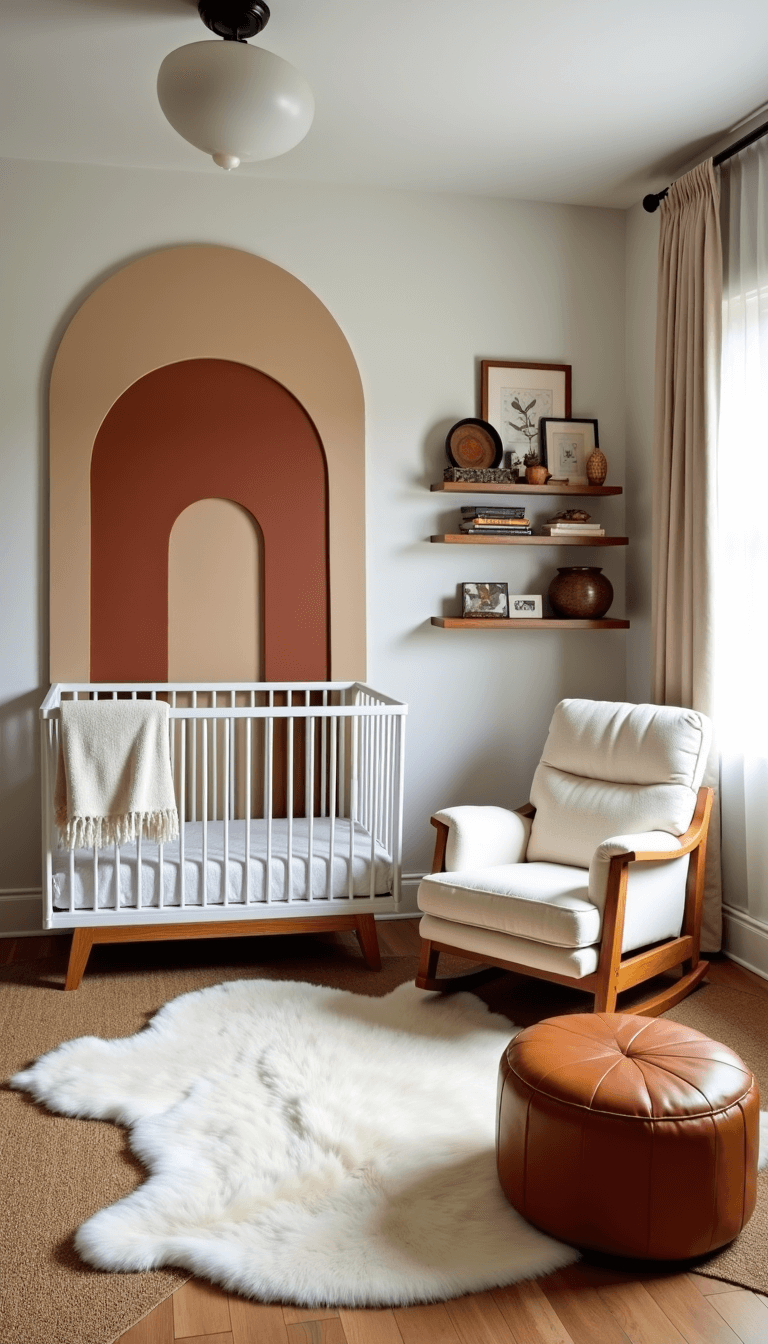 4933modern Nursery Arch Mural