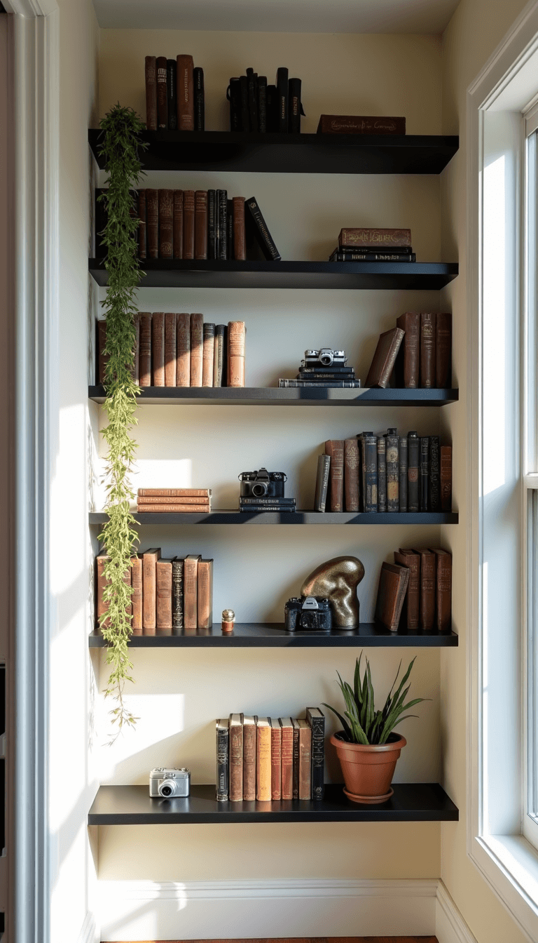4936modern Floating Shelves Office Corner