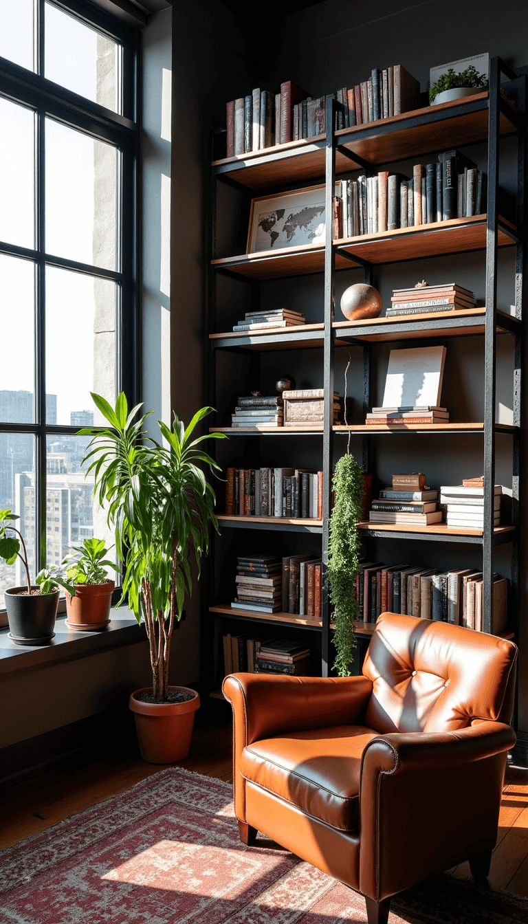 4938urban Loft Library Shelving