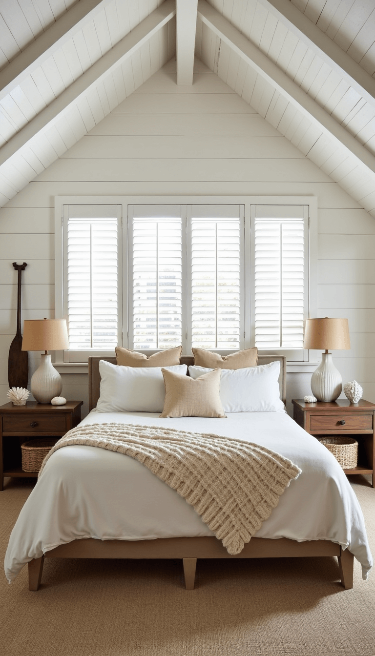 5021coastal Bedroom Shiplap Beams
