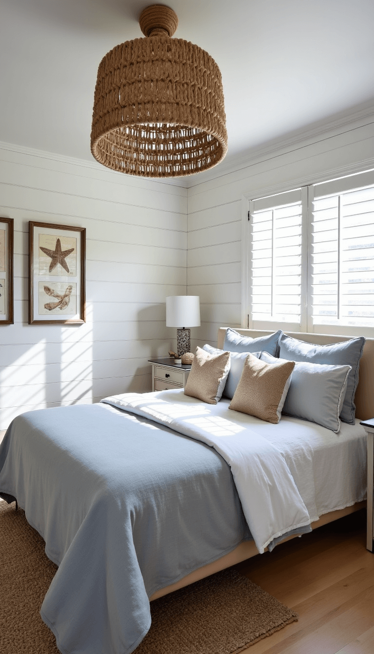 5024coastal Bedroom Macrame Shiplap