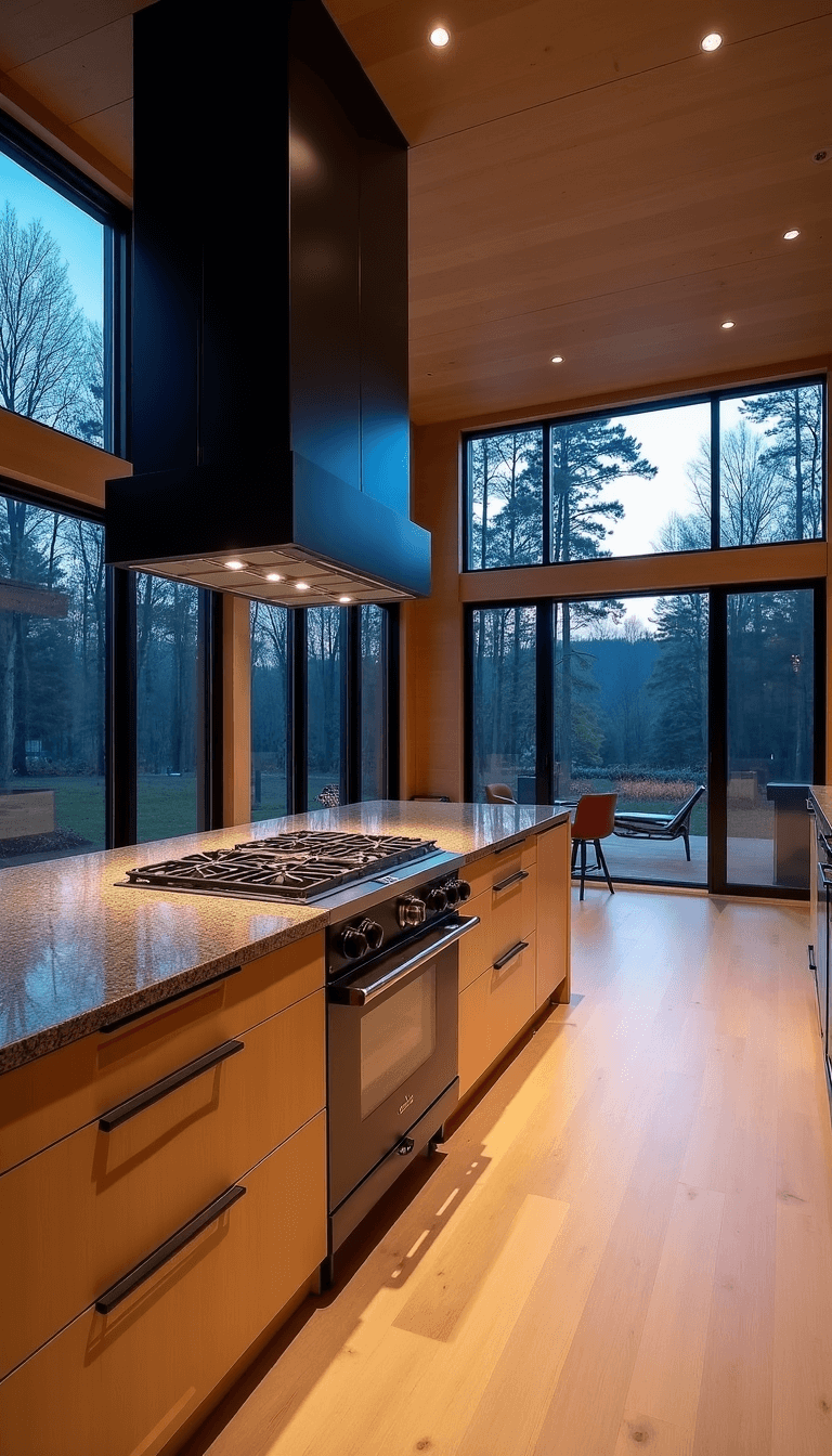 Creating a Stunning Nordic Kitchen: Your Ultimate Design Guide 5049modern Forest Kitchen Dusk