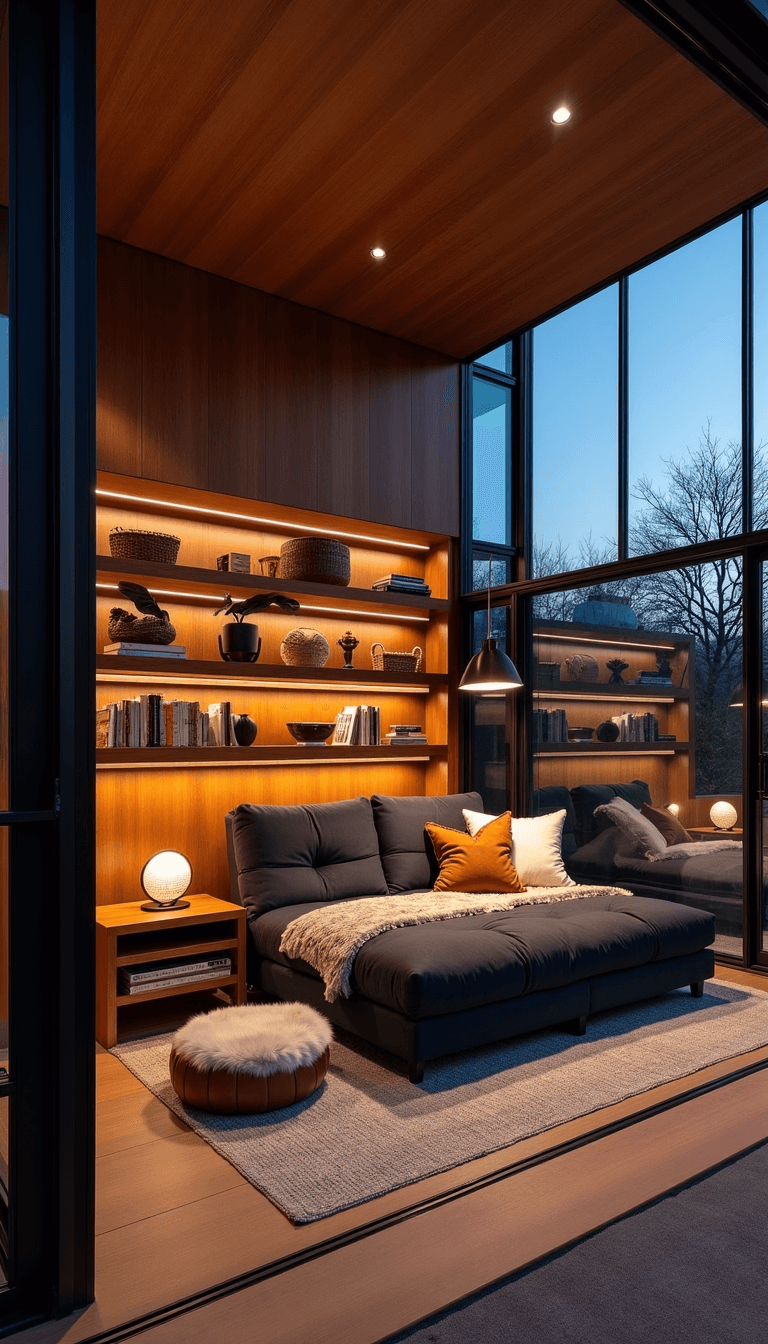 5326modern Dusk Living Room Cozy Modular