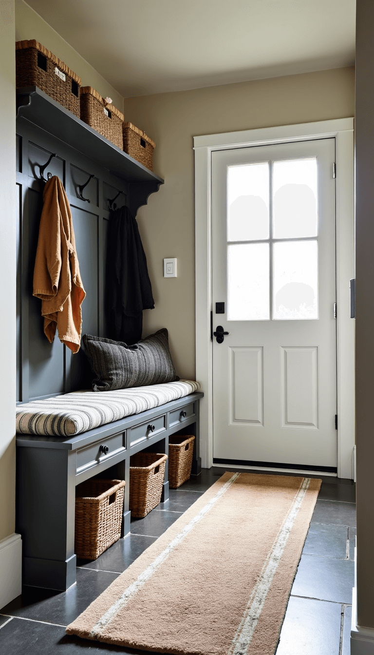 5331modern Mudroom Storage Afternoon Light