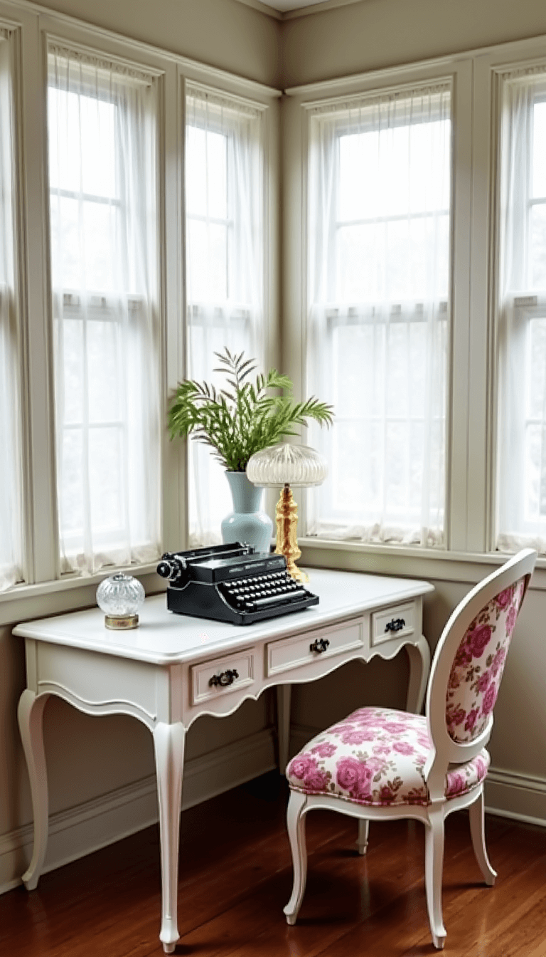 5353shabby Chic Sunroom Office Vintage Desk