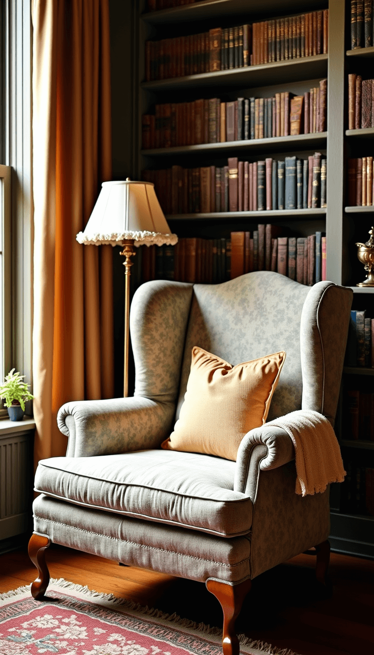 5356cozy Vintage Reading Corner