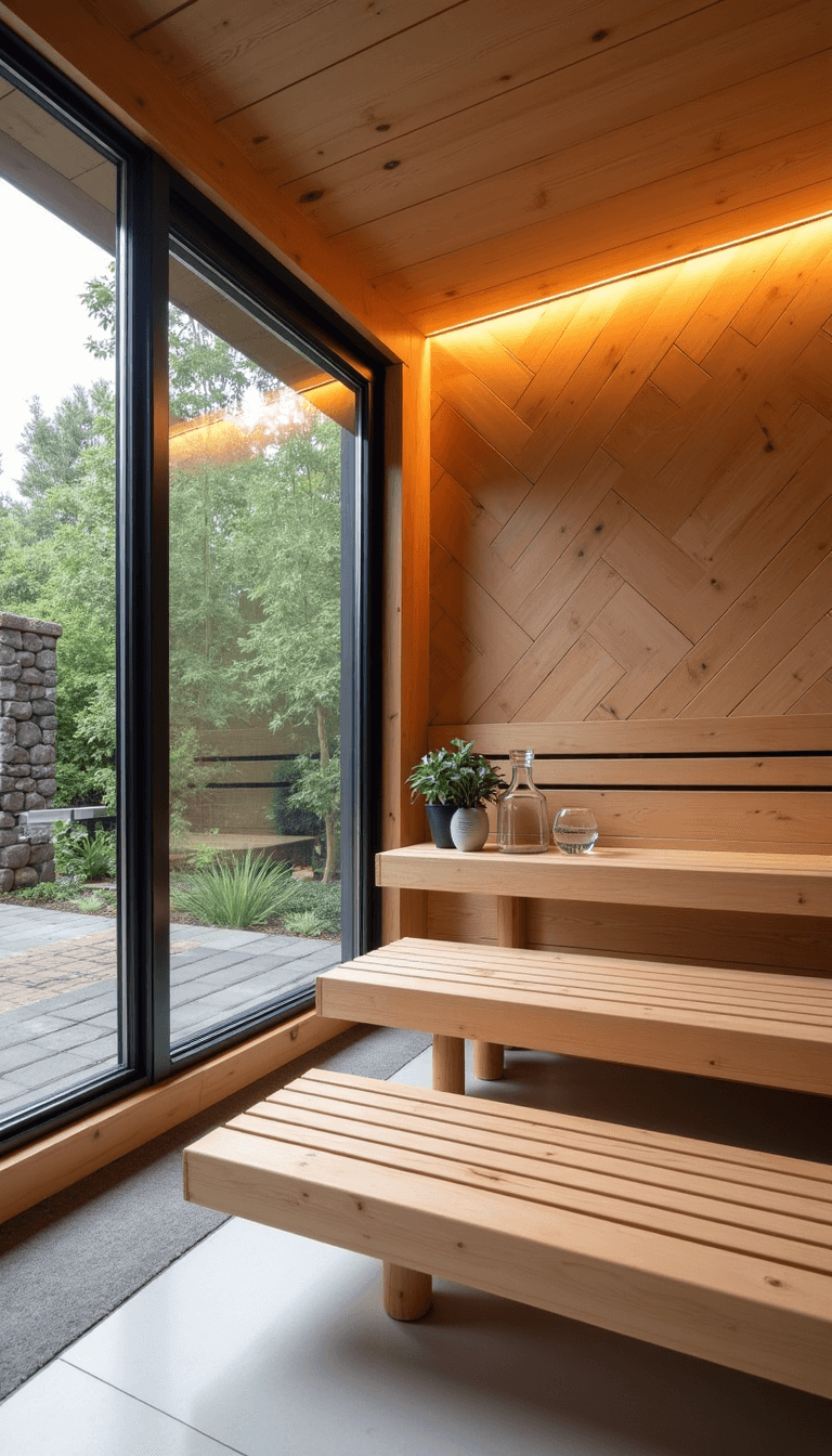 5414modern Nordic Sauna Interior