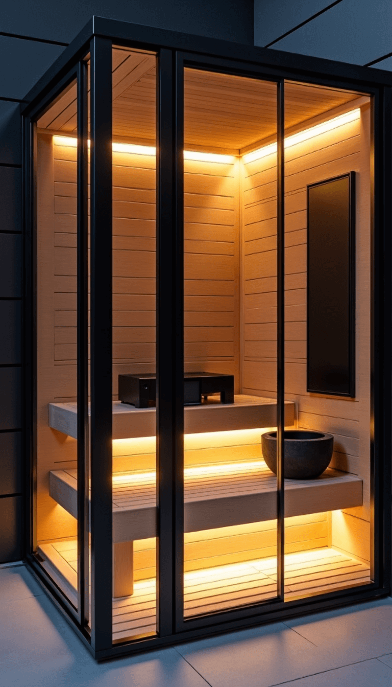 5418modern Glass Nordic Sauna