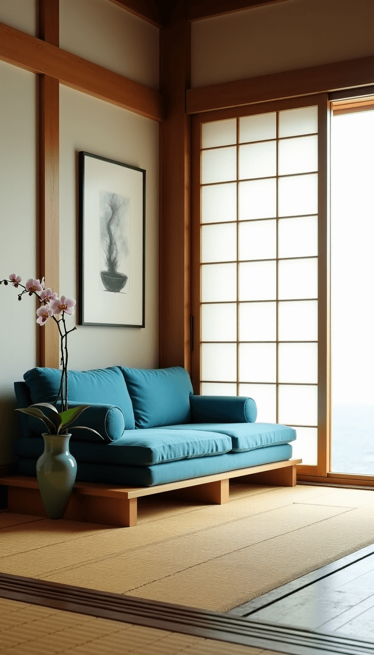 5430japanese Zen Living Room Morning Light