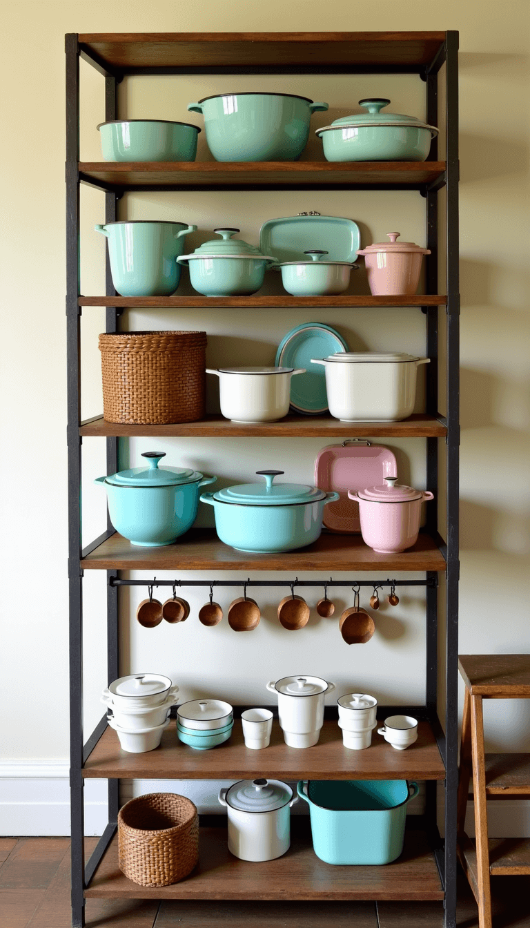 5434vintage Pyrex Shelf Display