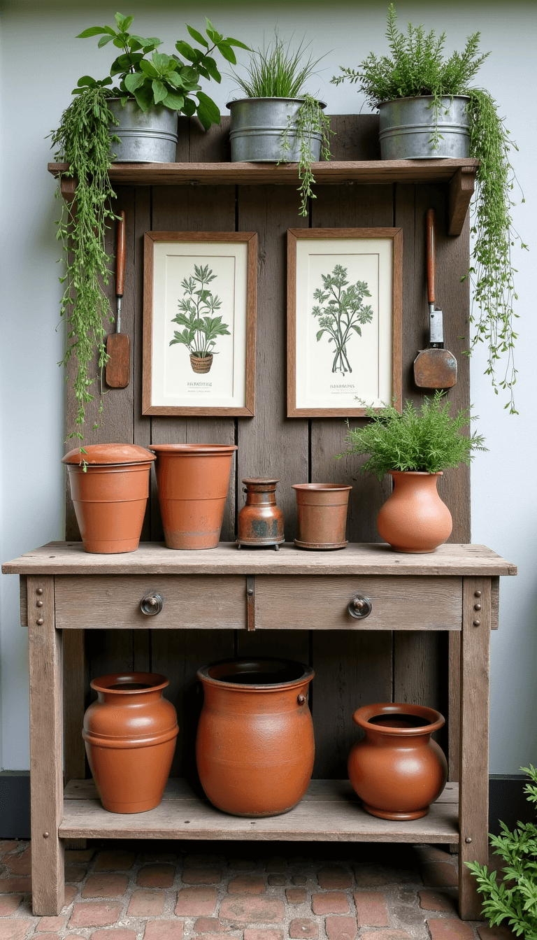 5443vintage Garden Potting Bench