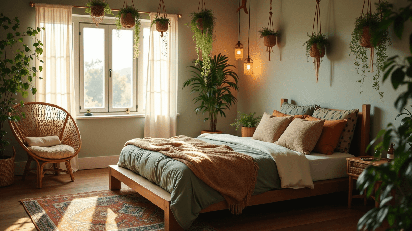 Embrace Tranquility: Creating Your Dream Green Boho Bedroom