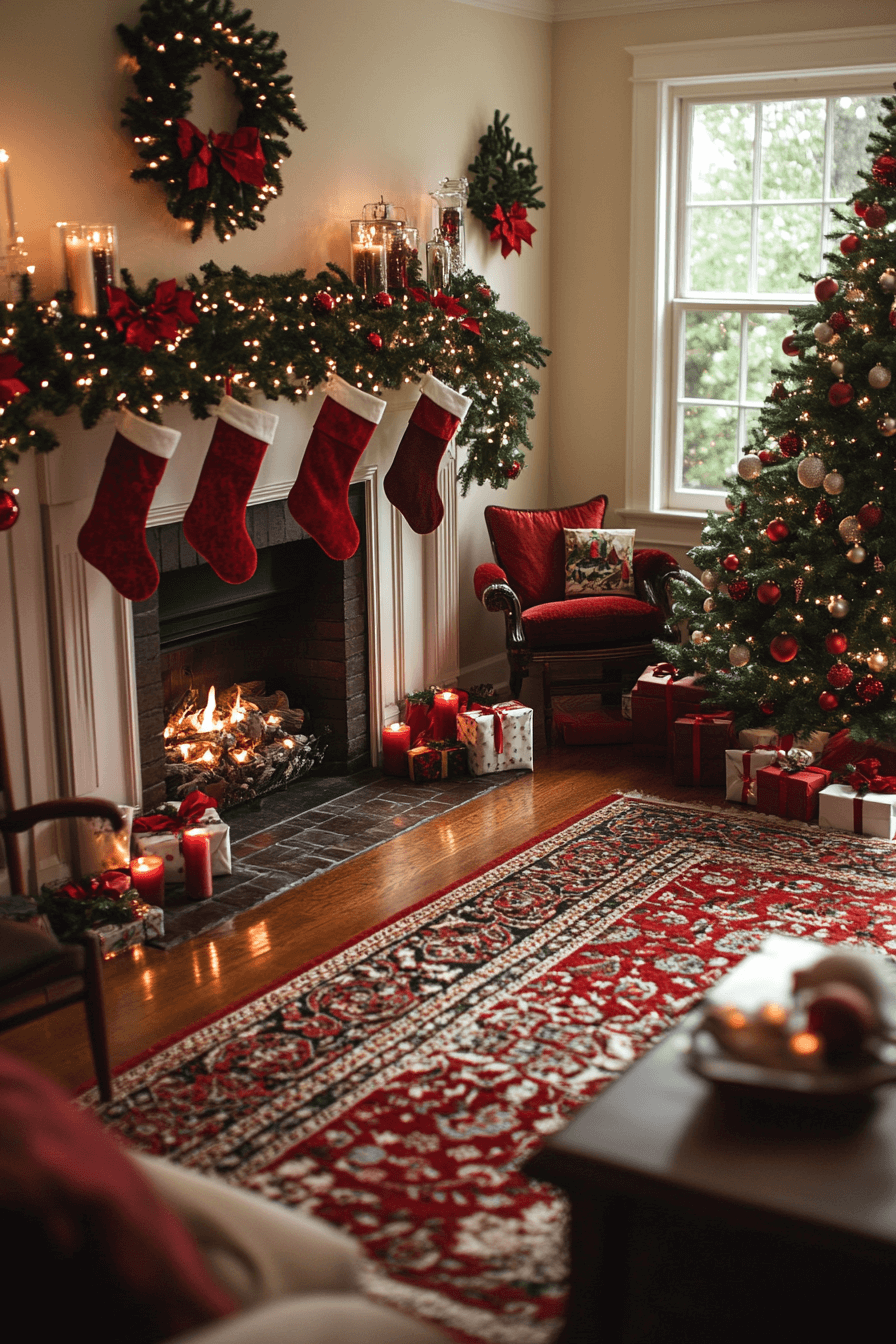 29 Christmas Mantel Decor Ideas That Turn Your Fireplace Into a Holiday Showpiece 10 Classic Hearthside Joy