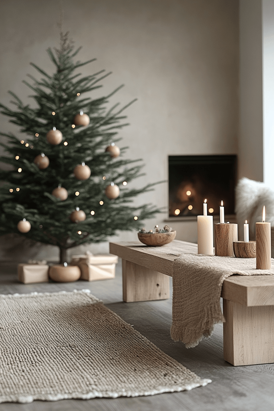 29 Minimalist Christmas Decor Ideas That Blend Simplicity and Holiday Joy 10 Natural Wood Seasonal Warmth