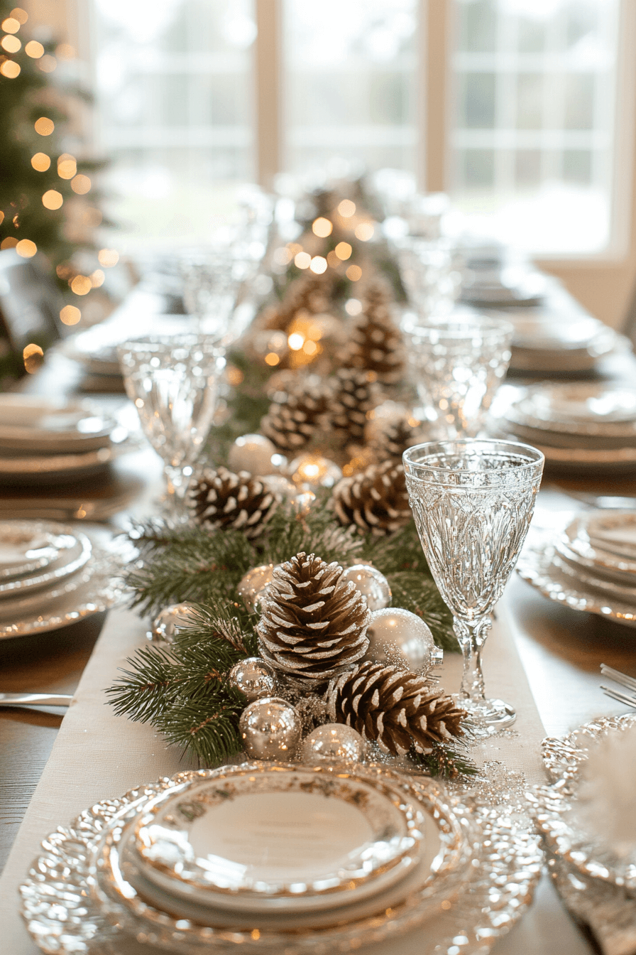 11 Frosted Pine Winter Centerpiece