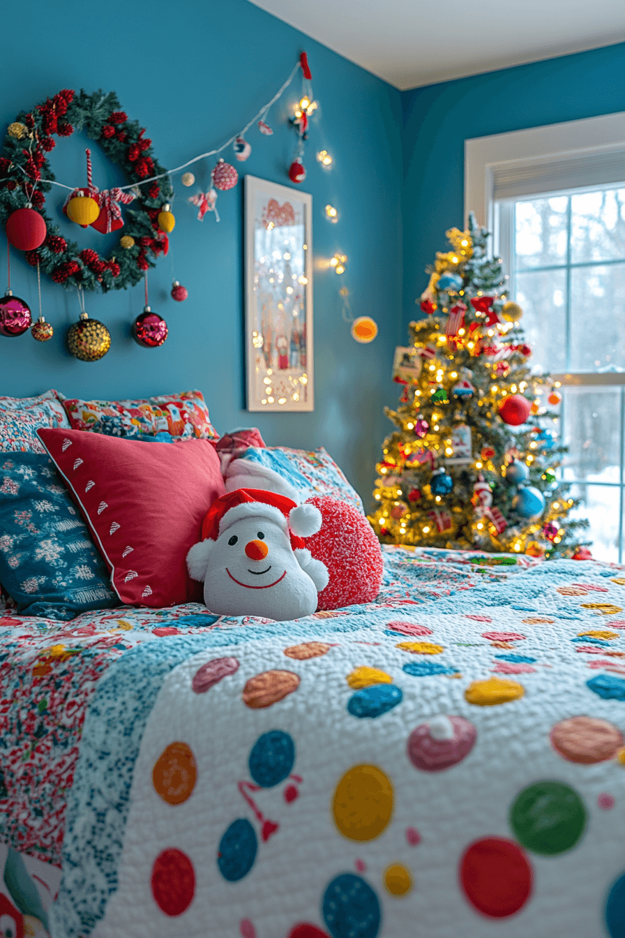 29 Christmas Bedroom Ideas for a Peaceful and Merry Holiday Haven 16 Playful Whimsical Holiday Joy