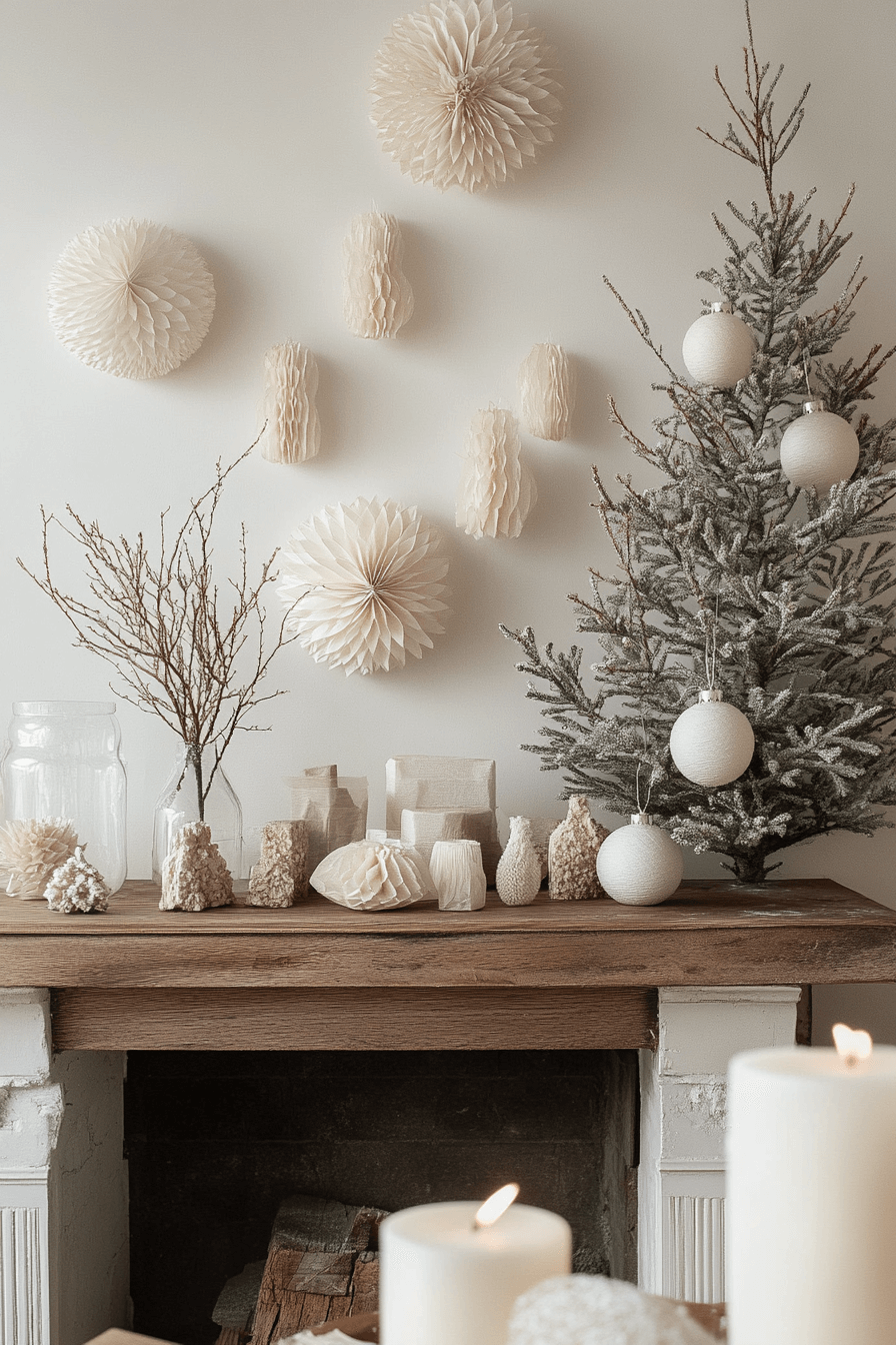 29 Minimalist Christmas Decor Ideas That Blend Simplicity and Holiday Joy 18 Paper Chain Winter Whimsy